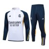 Sudadera De Entrenamiento Real Madrid Cremallera De Cuarto 23-24 Blanca - Hombre